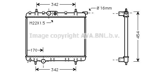 AVA QUALITY COOLING Радиатор, охлаждение двигателя PE2248